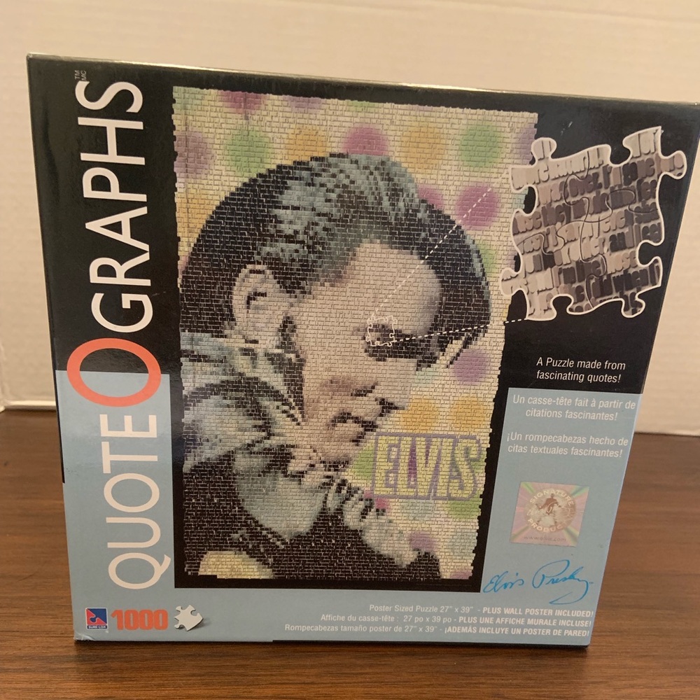 Elvis Presley Puzzle Quotes 1000 Pcs + Wall poster